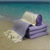 3b textile Personalized Turkish Towels with Embroidered Name, Bulk Bachelorette Party Favors for Bridesmaids, Custom Soft Cotton Beach Towel, Wedding Gift, Decorative Towels with Tassels (Purple) view 4