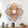 MENALGNDI Flowers Wall Decor Wall Art, Farmhouse Wall Decor Rustic Wood Round Wall Art Hanging Decoration for Home Bedroom Living Room Decor view 1