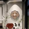 MENALGNDI Flowers Wall Decor Wall Art, Farmhouse Wall Decor Rustic Wood Round Wall Art Hanging Decoration for Home Bedroom Living Room Decor view 2