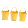 RORPOIR 3pcs Mini Bucket Yellow Pot French Fries Tin Pails Rustic Bucket Mini Plant Containers Favor Pail s French Fries Decor Tinplate Drum Galvanized view 1