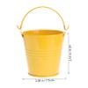 RORPOIR 3pcs Mini Bucket Yellow Pot French Fries Tin Pails Rustic Bucket Mini Plant Containers Favor Pail s French Fries Decor Tinplate Drum Galvanized view 2