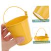 RORPOIR 3pcs Mini Bucket Yellow Pot French Fries Tin Pails Rustic Bucket Mini Plant Containers Favor Pail s French Fries Decor Tinplate Drum Galvanized view 4