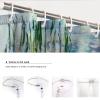 BYLEEHOMED Impressionist Claude Monet Blue Shower Curtain Water Lily Retro Fabric Shower Curtains Green Plants Hang Down from The Top Bathroom Decor w47xL72in view 4