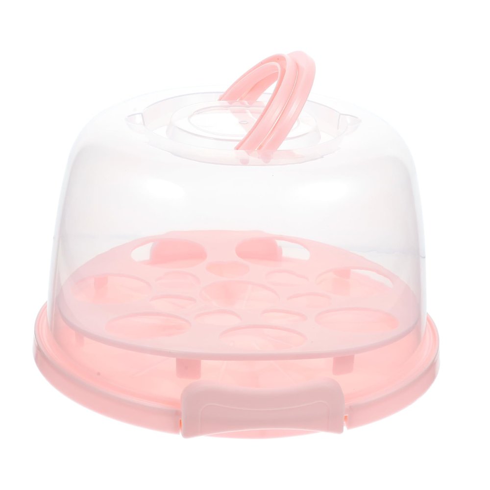 FELTECHELECTR 1set Clear Cake Carrier with Lid Portable Dessert Keeper for and Cakes Sturdy Handle for for Parties and Gatherings Washable and Reusable