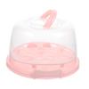FELTECHELECTR 1set Clear Cake Carrier with Lid Portable Dessert Keeper for and Cakes Sturdy Handle for for Parties and Gatherings Washable and Reusable view 1