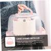 FELTECHELECTR 1set Clear Cake Carrier with Lid Portable Dessert Keeper for and Cakes Sturdy Handle for for Parties and Gatherings Washable and Reusable view 3