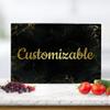 Custom Cutting Board Glass Tempered, Gift for Kitchen, Mother's Day Gifts, Aesthetic Kitchen Essentials, Chopping Board with Rubber Feet, Dishwasher Safe view 1