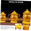 BIUDECO Ceramic Offering Cup for Buddha Worship Medium Lotus Container for Buddhist Rituals and Decoration Aging Resistant Auspicious Patterns view 4