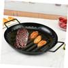 CIYODO Non-stick Bbq Grill Pan Round Barbecue Plate Outdoor Bbq Accessory Roasting Pan Rack Easy to Clean view 4