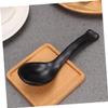 PRETYZOOM 6pcs Multi-function Soup Spoon Black Matte Finish for Home Restaurant Use - and Stylish Tableware for Serving Porridge and Soups view 4