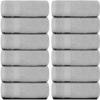 White Classic Luxury Cotton Washcloths 13x13 Inch - 650 GSM Turkish Cotton | Hotel, Spa, Bathroom Face Towel | 12 Pack, Dolphin Gray view 2