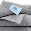 White Classic Luxury Cotton Washcloths 13x13 Inch - 650 GSM Turkish Cotton | Hotel, Spa, Bathroom Face Towel | 12 Pack, Dolphin Gray view 4