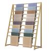 Ribbon Organizer Rack Craft Room Freestanding Metal Scarf Display Rack, Commercial 10 Layer Hanging Stand for Wrapping Paper/Shawl/Headcloth/Bath Towel, Retail Stores Organizer Shelf ( Color : Gold , view 1