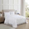 Beatrice Home Fashions Queen, White, Lotus Medallion 100% Cotton Chenille Bedspread, Soft, Cozy, Lightweight, Fringe view 1