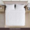 Beatrice Home Fashions Queen, White, Lotus Medallion 100% Cotton Chenille Bedspread, Soft, Cozy, Lightweight, Fringe view 2
