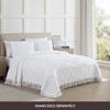 Beatrice Home Fashions Queen, White, Lotus Medallion 100% Cotton Chenille Bedspread, Soft, Cozy, Lightweight, Fringe view 3