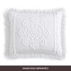 Beatrice Home Fashions Queen, White, Lotus Medallion 100% Cotton Chenille Bedspread, Soft, Cozy, Lightweight, Fringe view 4