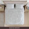 Beatrice Home Fashions Queen, Grey, Lotus Medallion 100% Cotton Chenille Bedspread, Soft, Cozy, Lightweight, Fringe view 2