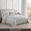 Beatrice Home Fashions Queen, Grey, Lotus Medallion 100% Cotton Chenille Bedspread, Soft, Cozy, Lightweight, Fringe view 3