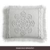 Beatrice Home Fashions Queen, Grey, Lotus Medallion 100% Cotton Chenille Bedspread, Soft, Cozy, Lightweight, Fringe view 4