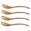 PRETYZOOM 4pcs Wooden Soup Spoons Tortoise Shell Pattern Hand Carved Cooking Utensils Eco-friendly Kitchen Utensils view 1