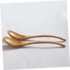 PRETYZOOM 4pcs Wooden Soup Spoons Tortoise Shell Pattern Hand Carved Cooking Utensils Eco-friendly Kitchen Utensils view 2