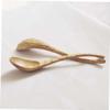 PRETYZOOM 4pcs Wooden Soup Spoons Tortoise Shell Pattern Hand Carved Cooking Utensils Eco-friendly Kitchen Utensils view 3