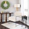 Zuo Pelut Accent Chair White, White Accent Chair, Modern Style, Faux Fur, Armrest Support, Plywood, Indoor Living, 29.5" W x 33.1" D x 33.5" H, Non-Stackable view 2