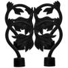 PRETYZOOM 4pcs Black Curtain Rod Decorative End Caps Stylish Roman Pole Accessories for Living Room Bedroom Dining Room Material for Use Random Design view 1