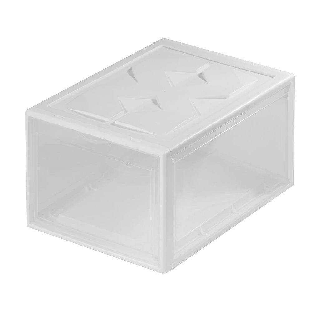 PRETYZOOM 1pc Plastic Shoe Storage Box for Basketball Shoes Organizer Ergonomic Handle for Home and Closet