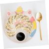 LABRIMP 1pc Ceramic Dumpling Plate Sauce Dish for Dipping Hand-painted Cute Cartoon Design for Serving Sushi Snacks and Appetizers Gatherings view 2