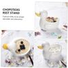 LABRIMP 1set Ceramic Duck Chopsticks Rest Adorable Holder Plate for Sushi Ramen and Noodles Creative and Decorative Tableware for Home Dining view 4