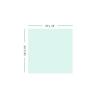 19" Inch Square Glass Table Top - 3/8" Thick - Double Bevel Edge - Eased Corners view 2