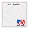 19" Inch Square Glass Table Top - 3/8" Thick - Double Bevel Edge - Eased Corners view 3