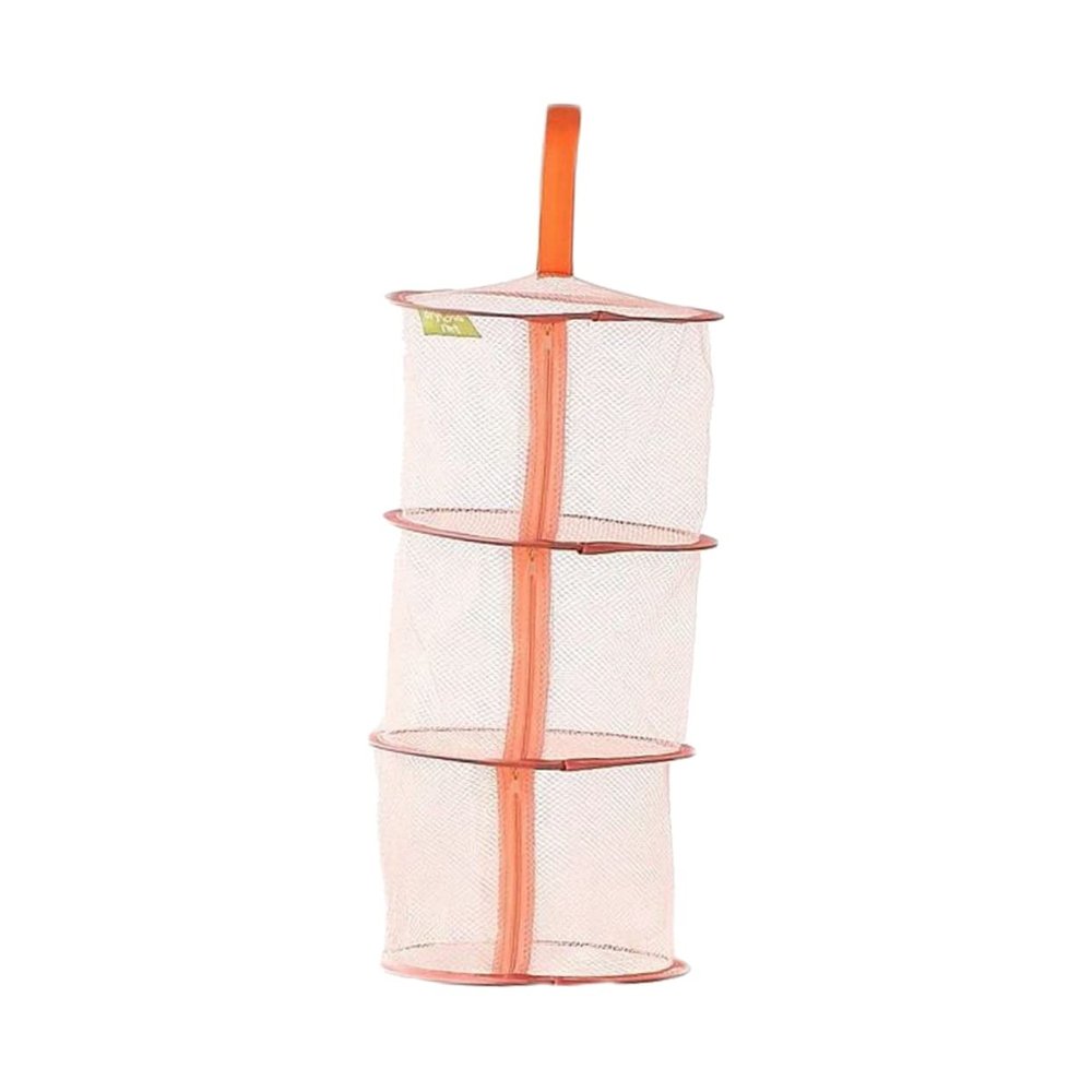 PRETYZOOM Windproof Underwear Drying Rack 3 Layer Hanging Basket Foldable Laundry Rack Bra Drying Basket Dryer Net