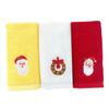 Beatifufu 3pcs Christmas Face Towels Soft Cotton Fabric Embroidered Holiday Designs for Daily Use and Festive Celebrations view 1