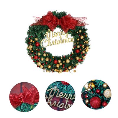 Beatifufu Christmas Wreath Decorative Garland Colorful Sprinkle Powder Holiday Home Decoration for Festive Celebrations Wall and Door Display