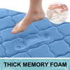 OLANLY Memory Foam Toilet Rugs U-Shaped 24x20, Ultra Soft and Absorbent Bathroom Rugs, Non-Slip, Comfortable, Machine Washable Contour Bath Mat for Toilet Base, Home Decor Accessories, Blue view 4