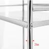 Kitchen Shelf Lixin Kitchen Rack Stainless Steel 2 Layer Loadbearing Strong (Color : Silver Size : 53 50 35cm) (Color : Silver Size : 53 50 35cm) view 4