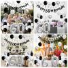 60th Birthday Decorations for Men, Navy Blue Silver 60th Birthday Balloons with Blue Happy 60th Banner 70 Cake Topper Decor Number 60 Balloon for Women 60th Party Decoration view 4