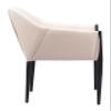 Zuo Andover Dining Chair (Set of 2) Beige, Beige Dining Chair, Comfy and Durable Polyester Fabric, Plywood, Indoor Dining, 23.2" W x 24.4" D x 33.5" H view 3