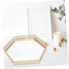 Mirror Jewelry Plate Xmas Golden Iron Glass Tray Display view 4