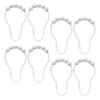 DEARMAMY 8pcs Metal Shower Curtain Smooth Gliding Hooks for Bathroom Easy Installation Multi-Functional Holders for Curtains and Rustproof and Design view 1