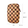 Acacia Wood Cutting Board Checkered Chopping Board Checkerboard Pattern Thick Butcher Block Kitchen Charcuterie Cheese Board Bread Sushi Serving Tray for Meat Fruit Vegetable Meal Prep (Oval) view 4