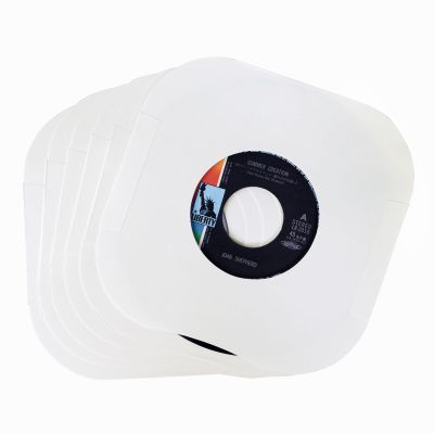 7 Inches Record Inner Sleeves, 40 Pack Acid-Free Paper for 7" EP, White