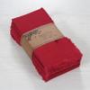 ACCENTHOME Red Cotton Linen Napkin Set of 12 18x18 inch Dinner Napkins - Washable Soft Premium Hotel Quality Reusable Hemmed Edges Napkins Perfect Table Linens for Family Dinners, Weddings view 1