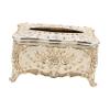 PRETYZOOM Gold Plated Tissue Box Cover Napkin Holder European Style Tissue Container view 1