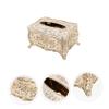 PRETYZOOM Gold Plated Tissue Box Cover Napkin Holder European Style Tissue Container view 3