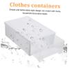 Ciieeo 2pcs Clothes Storage Box Clothing Organizer for Neat Closet Stackable Plastic Container for Clothes Socks and Underwear Design view 4