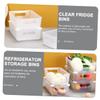 DEARMAMY 2pcs Fridge Organizers Stackable Refrigerator Storage Boxes Plastic Food Storage Containers for Fridge Bins view 2